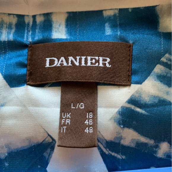 Danier Blue Leather Jacket, size Large - Picture 3 of 4